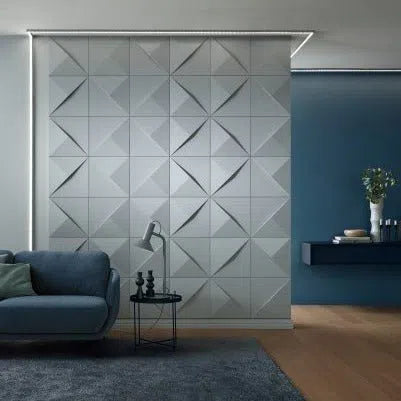 PUZZLE 3D Wall Panels ARSTYL® featured in a contemporary living room, creating a striking focal point with its interlocking shapes | DecorMania UK